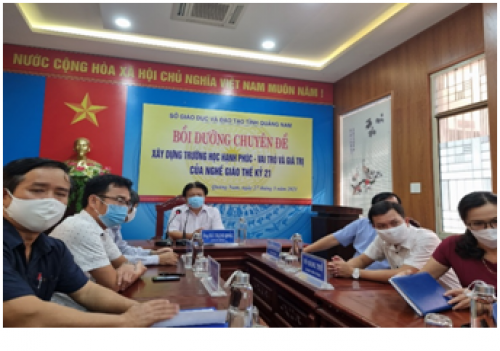 Sở GDDT Quảng Nam tổ chức bồi dưỡng chuyên đề : “Xây dựng trường học hạnh phúc – Vai trò giá trị của nghề giáo trong thế kỷ XXI”
