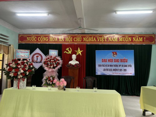 ​ ĐẠI HỘI ĐẠI BIỂU ĐOÀN TNCS HỒ CHÍ MINH TRƯỜNG THPT ĐỖ ĐĂNG TUYỂN LẦN THỨ XLI – NHIỆM KỲ 2025 – 2026 ​